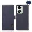 For OnePlus Nord 2T 5G KHAZNEH Litchi Texture RFID Genuine Leather Phone Case(Blue) - OnePlus Cases by PMC TechLife | Online Shopping South Africa | PMC TechLife | Buy Now Pay Later Mobicred