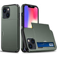 For iPhone 14 Plus Shockproof Armor Protective Phone Case with Slide Card Slot  (Army Green) - iPhone 14 Plus Cases by PMC TechLife | Online Shopping South Africa | PMC TechLife