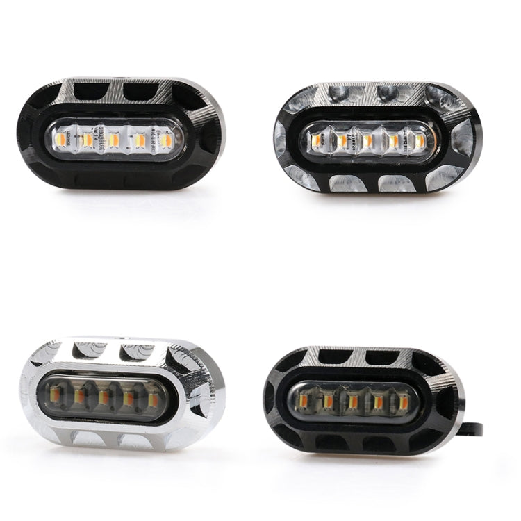 HP-Z058 Motorcycle Modified Rearview Mirror LED Turn Signal Light for Harley Sportsters XL 883 / 1200(Black)