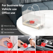 3 in 1 USB To 8 Pin + Micro USB + USB-C / Type-C Telescopic Charging Cable with Mobile Phone Holder(Red)