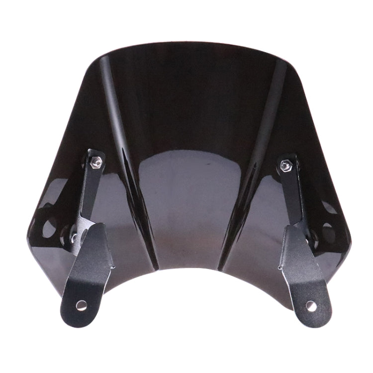 HP-DF016-B Motorcycle Front Windshield for Benelli Leoncino Trail 250(Black)
