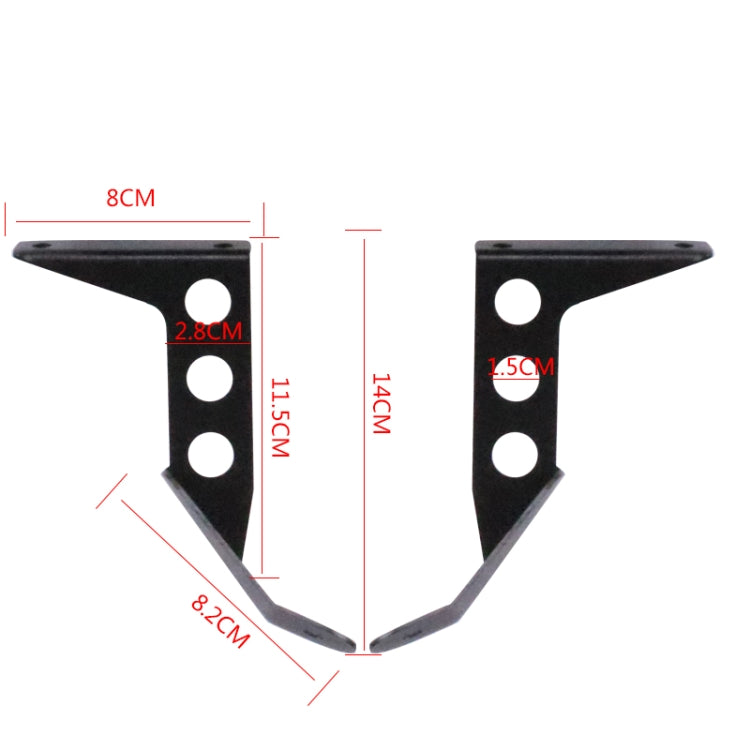 HP-DF016-B Motorcycle Front Windshield for Benelli Leoncino Trail 250(Black)