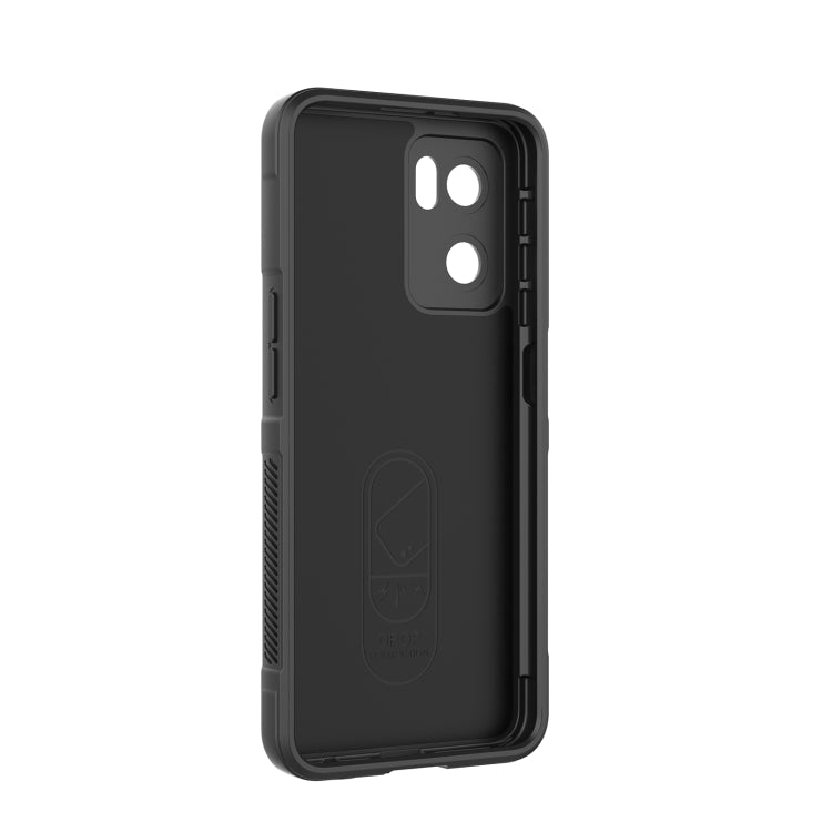 For OPPO Reno7 5G Global / Find X5 Lite Magic Shield TPU + Flannel Phone Case(Dark Blue)