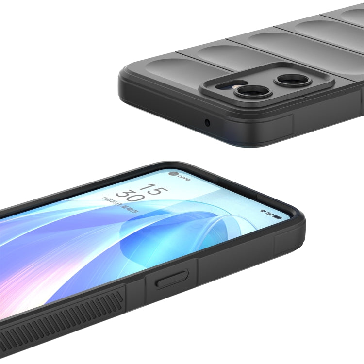 For OPPO Reno7 5G Global / Find X5 Lite Magic Shield TPU + Flannel Phone Case(Dark Blue)