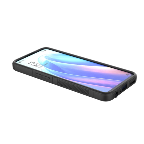 For OPPO Reno7 5G Global / Find X5 Lite Magic Shield TPU + Flannel Phone Case(Dark Blue)