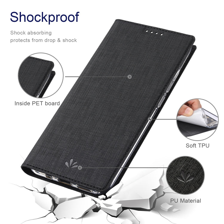For Sharp Aquos R7 ViLi DMX Series Shockproof TPU + PU Leather Magnetic Attraction Horizontal Flip Case(Black)