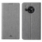 For Sharp Aquos R7 ViLi DMX Series Shockproof TPU + PU Leather Magnetic Attraction Horizontal Flip Case(Grey)