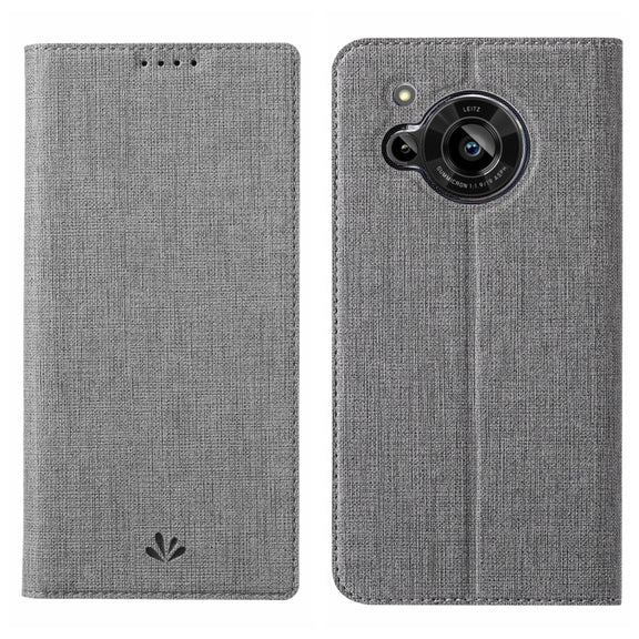 For Sharp Aquos R7 ViLi DMX Series Shockproof TPU + PU Leather Magnetic Attraction Horizontal Flip Case(Grey)