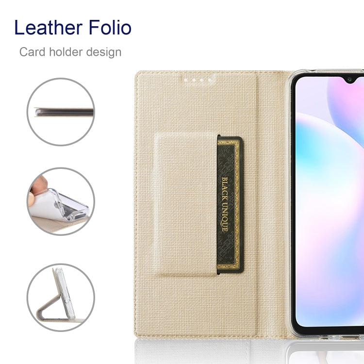 For Sharp Aquos R7 ViLi DMX Series Shockproof TPU + PU Leather Magnetic Attraction Horizontal Flip Case(Gold)