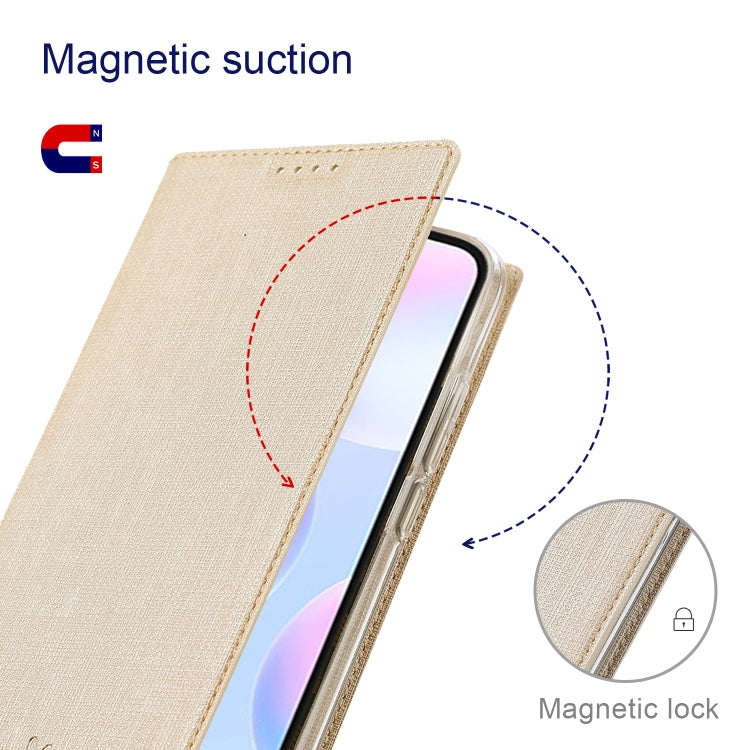 For Sharp Aquos R7 ViLi DMX Series Shockproof TPU + PU Leather Magnetic Attraction Horizontal Flip Case(Gold)