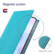 For Sharp Aquos R7 ViLi DMX Series Shockproof TPU + PU Leather Magnetic Attraction Horizontal Flip Case(Blue)