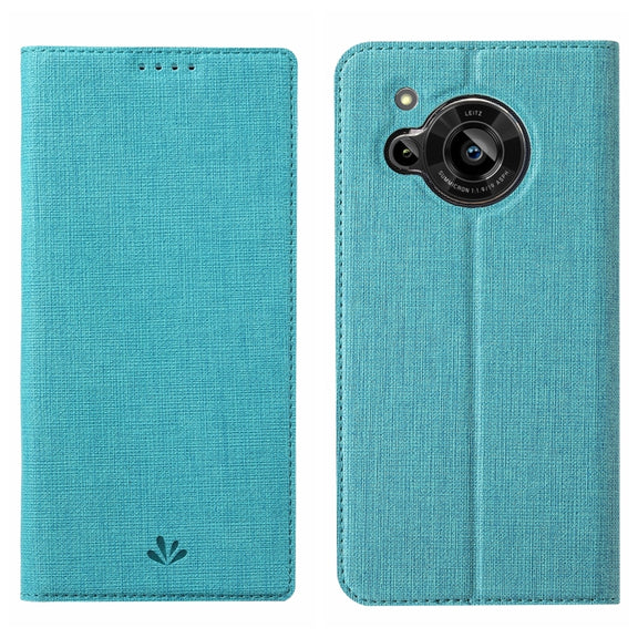 For Sharp Aquos R7 ViLi DMX Series Shockproof TPU + PU Leather Magnetic Attraction Horizontal Flip Case(Blue)
