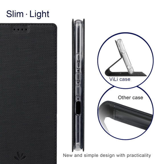 For Sharp Aquos Wish ViLi DMX Series Shockproof TPU + PU Leather Magnetic Attraction Horizontal Flip Case(Black)