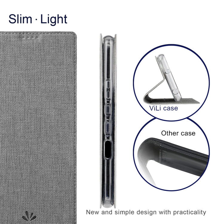 For Sharp Aquos Wish ViLi DMX Series Shockproof TPU + PU Leather Magnetic Attraction Horizontal Flip Case(Grey)