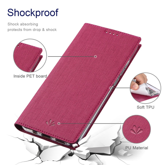 For Sharp Aquos Wish ViLi DMX Series Shockproof TPU + PU Leather Magnetic Attraction Horizontal Flip Case(Rose Red)