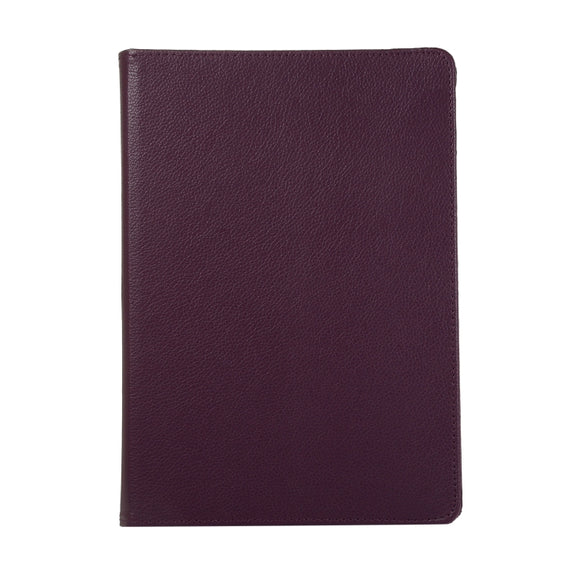 For Lenovo M10 Plus 3rd Litchi Texture 360 Degrees Rotation Leather Tablet Case with Holder(Purple)