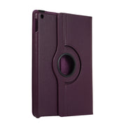 For Lenovo M10 Plus 3rd Litchi Texture 360 Degrees Rotation Leather Tablet Case with Holder(Purple)