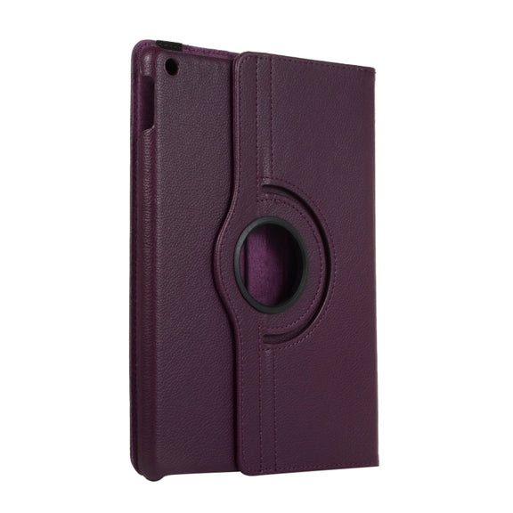 For Lenovo M10 Plus 3rd Litchi Texture 360 Degrees Rotation Leather Tablet Case with Holder(Purple)