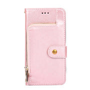 For OPPO Realme C35 Zipper Bag Leather Phone Case(Rose Gold)