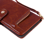 For OPPO Realme C35 Zipper Bag Leather Phone Case(Rose Gold)