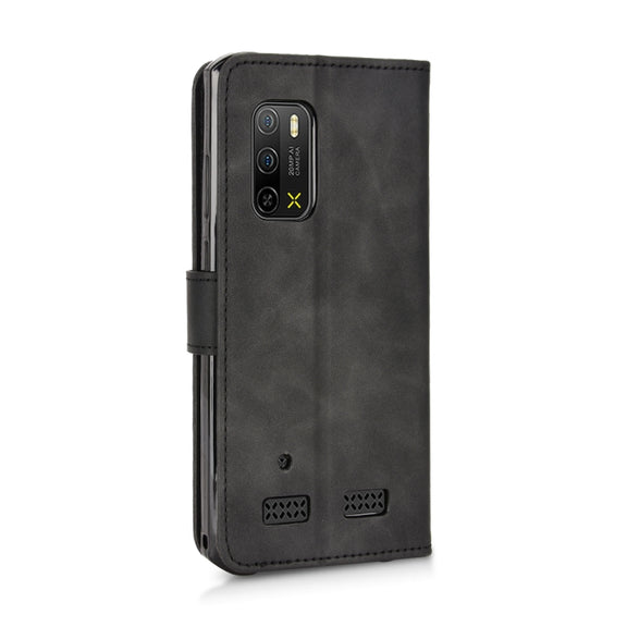 For Ulefone Armor X10 Skin Feel Magnetic Flip Leather Phone Case(Black)