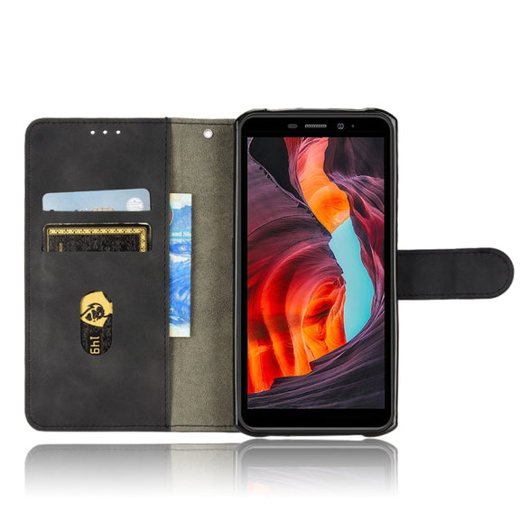 For Ulefone Armor X10 Skin Feel Magnetic Flip Leather Phone Case(Black)