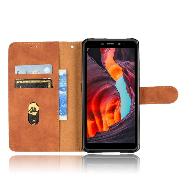 For Ulefone Armor X10 Skin Feel Magnetic Flip Leather Phone Case(Brown)