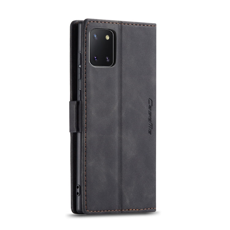 For Galaxy A81 / Note 10 Lite CaseMe Multifunctional Horizontal Flip Leather Case, with Card Slot & Holder & Wallet(Black)