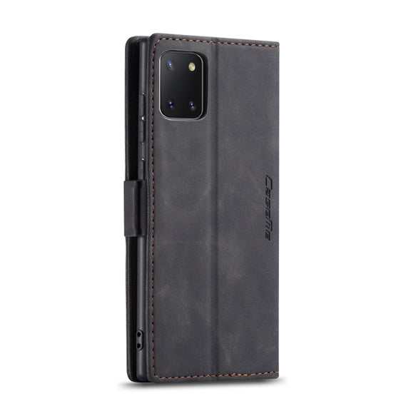 For Galaxy A81 / Note 10 Lite CaseMe Multifunctional Horizontal Flip Leather Case, with Card Slot & Holder & Wallet(Black)