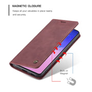 For Galaxy A91 / S10 Lite CaseMe Multifunctional Horizontal Flip Leather Case, with Card Slot & Holder & Wallet(Wine Red)