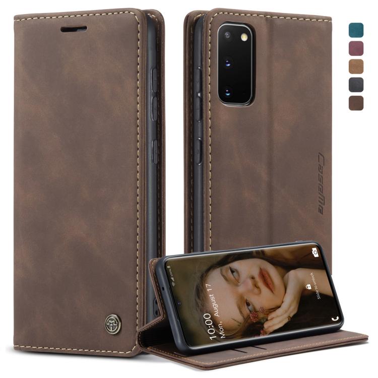 For Galaxy S20 CaseMe Multifunctional Horizontal Flip Leather Case, with Card Slot & Holder & Wallet(Coffee)
