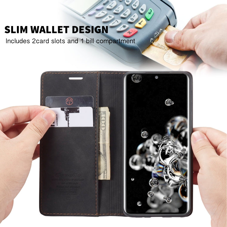For Galaxy S20 Plus CaseMe Multifunctional Horizontal Flip Leather Case, with Card Slot & Holder & Wallet(Black)