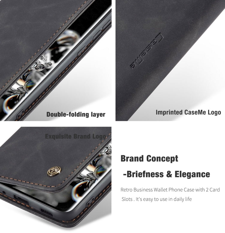 For Galaxy S20 Plus CaseMe Multifunctional Horizontal Flip Leather Case, with Card Slot & Holder & Wallet(Black)