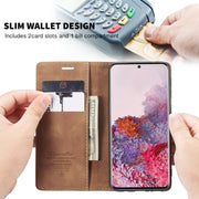 For Galaxy S20 Ultra CaseMe Multifunctional Horizontal Flip Leather Case, with Card Slot & Holder & Wallet(Brown)