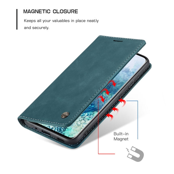 For Galaxy S20 Ultra CaseMe Multifunctional Horizontal Flip Leather Case, with Card Slot & Holder & Wallet(Blue)