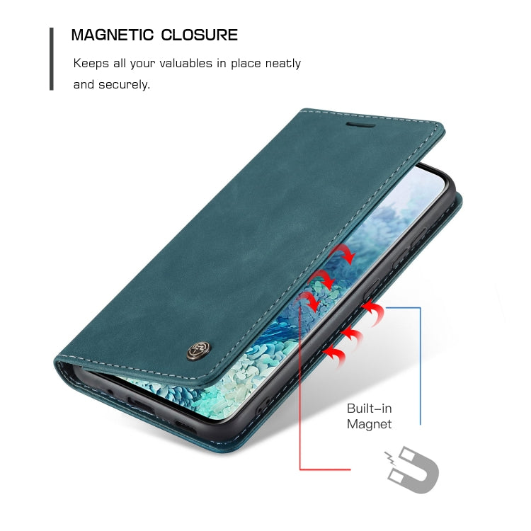 For Galaxy S20 Ultra CaseMe Multifunctional Horizontal Flip Leather Case, with Card Slot & Holder & Wallet(Blue)