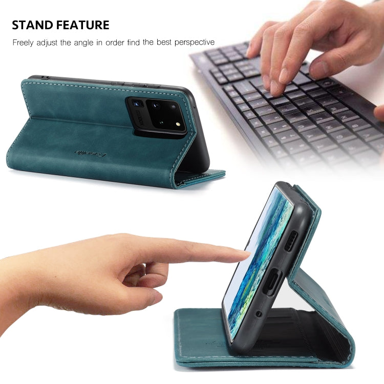 For Galaxy S20 Ultra CaseMe Multifunctional Horizontal Flip Leather Case, with Card Slot & Holder & Wallet(Blue)