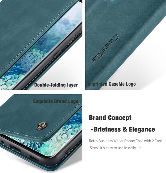 For Galaxy S20 Ultra CaseMe Multifunctional Horizontal Flip Leather Case, with Card Slot & Holder & Wallet(Blue)