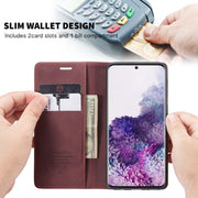 For Galaxy S20 Ultra CaseMe Multifunctional Horizontal Flip Leather Case, with Card Slot & Holder & Wallet(Wine Red)