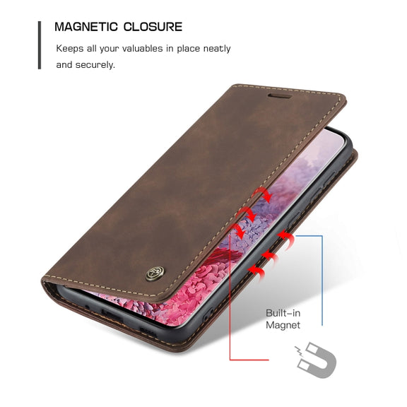 For Galaxy S20 Ultra CaseMe Multifunctional Horizontal Flip Leather Case, with Card Slot & Holder & Wallet(Coffee)
