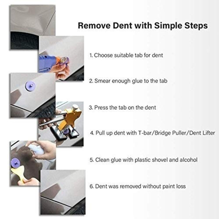 D3 94 in 1 Car Paintless Dent Dings Repair Lifter Tools Kit, Plug Type:EU Plug