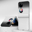 For Huawei P50 Pocket Rainbow Gradient Hinge Shockproof Phone Case(White Black) - Huawei Cases by PMC TechLife | Online Shopping South Africa | PMC TechLife | Buy Now Pay Later Mobicred