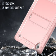 For Lenovo Tab M10 HD Silicone + PC Holder Shockproof Tablet Case(Rose Gold)