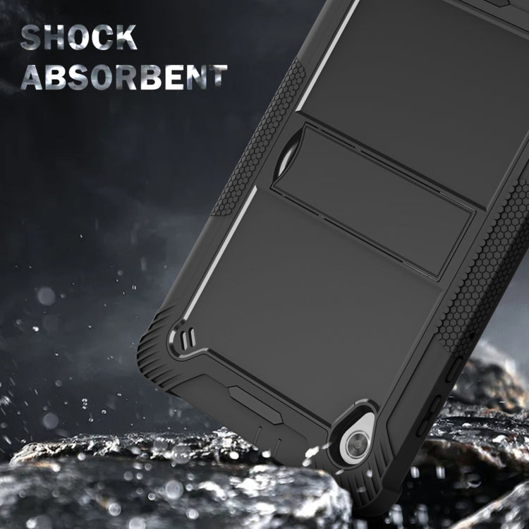 For Lenovo Tab M10 HD Silicone + PC Holder Shockproof Tablet Case(Black)