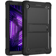 For Lenovo Tab M10 Plus X606 10.3 inch Silicone + PC Holder Shockproof Tablet Case(Black)