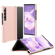 For Huawei Mate Xs 2 Leather Shockproof Phone Case With Holder(Pink)