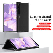 For Huawei Mate Xs 2 Leather Shockproof Phone Case With Holder(Pink)