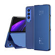 For Samsung Galaxy Z Fold3 Accurate Hole Horizontal Flip Mirror Shockproof Phone Case(Blue) - Galaxy Phone Cases by PMC TechLife | Online Shopping South Africa | PMC TechLife | Buy Now Pay Later Mobicred