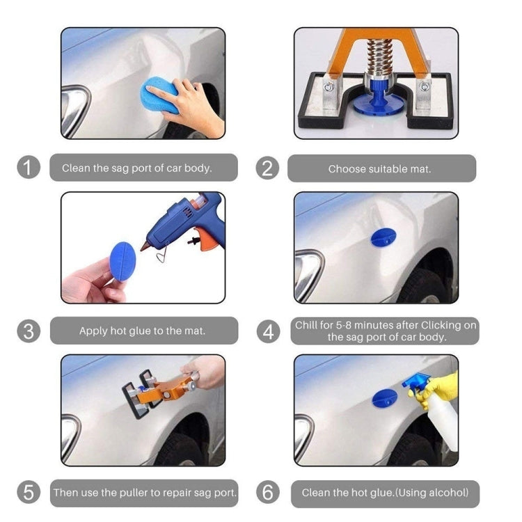 D6 44 in 1 Car Paintless Dent Dings Repair Lifter Tools Kit, Plug Type:US Plug