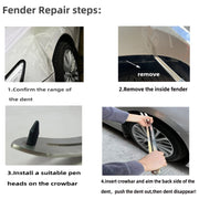 N11 51 in 1 Car Paintless Dent Removal Fender Damage Repair Puller Lifter, Plug Type:US Plug